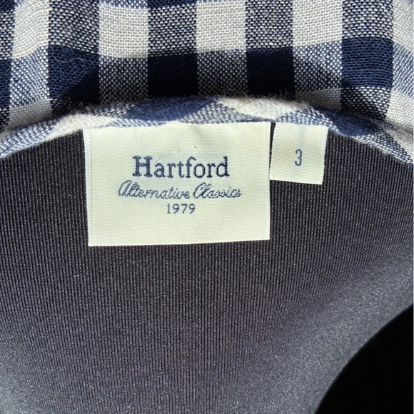 Hartford NWOT Rain Woven Dress, Blue Gingham, French Size 3 Large, Bell Sleeves - Picture 7 of 10